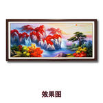 手绘鸿运当头客厅装饰画