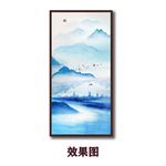 新中式手绘水墨山水玄关