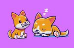 卡通柴犬