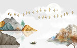 现代古风意境山水 TIF分层