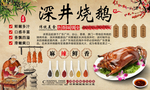 深井烧鹅饭店工装背景墙