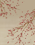 手绘工笔红梅图中式装饰画壁画