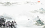 爆款现代新山水画 tif分层