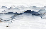 简约高端新山水画 文件分层画
