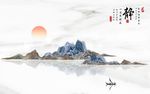 旭日东升爵士白中式背景墙