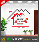 党建引领红色物业文化墙