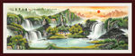 聚宝盆山水画