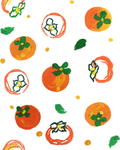 柿子蜡笔插画