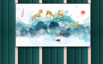 新中式装饰画背景墙