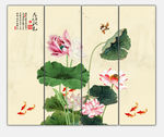 荷花国画