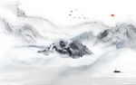 意境新山水客厅画 TIF分层