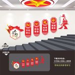 党建楼梯文化墙
