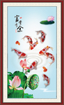 荷花鲤鱼图