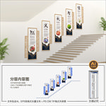 中式楼梯文化墙 国学楼梯文化墙