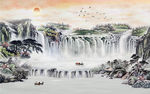 纳财山水画