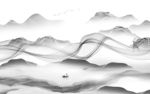 意境人气画山水画 文件分层