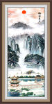 竖幅山水画
