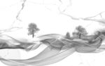 爵士白灰色无框画 TIF分层