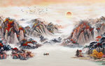 鸿运当头水墨画