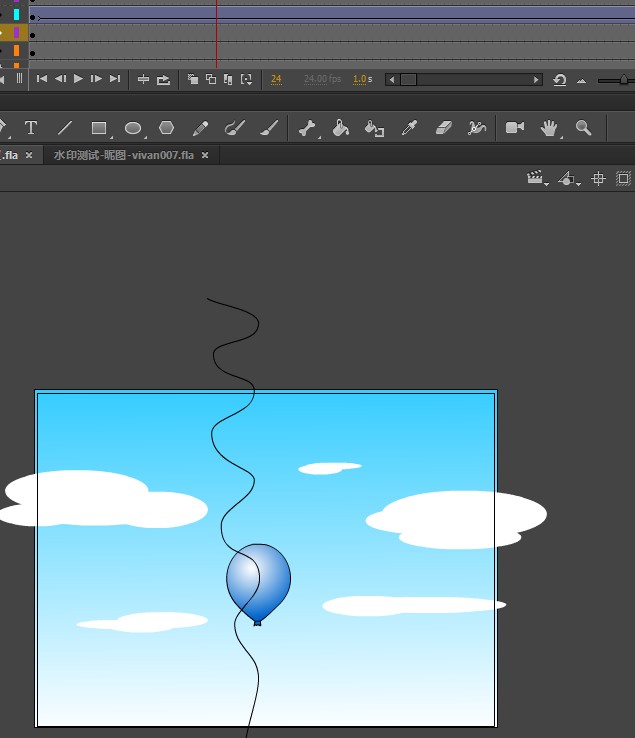 an做一个气球引导层飘动的效果