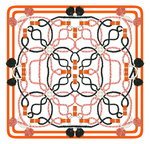 大牌  方巾  数码印花