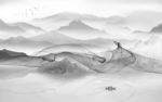 新中式高清背景山水 文件分层