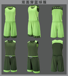 双面穿篮球服样机图片