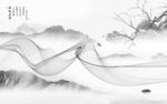 高清中式背景山水  文件分层