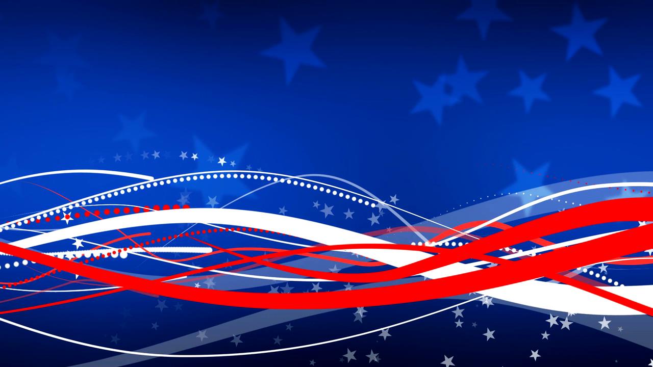 炫美动感爱国飘带五角星背景视频