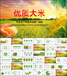 水稻五常有机大米PPT模板农业