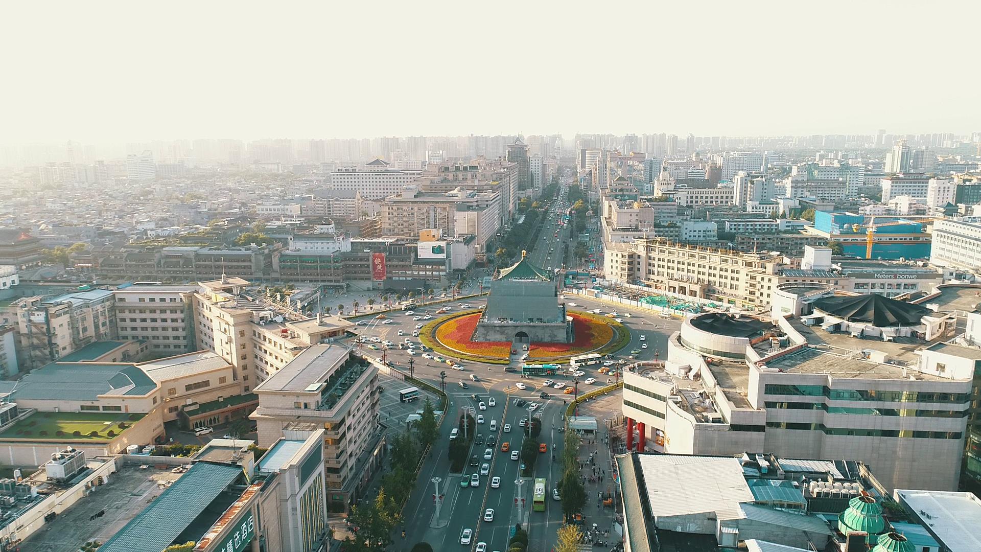 西安 西安钟楼 城市风光