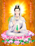 南海观音菩萨中式装饰画