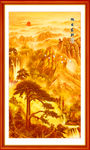 竖幅山水画