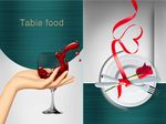 现代晶瓷酒杯餐具餐饮餐厅装饰画