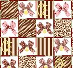 渐变豹纹竖条蝴蝶结拼图