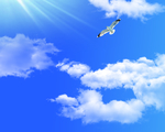 高空蓝天白云