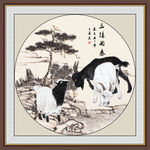 国画三羊开泰