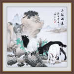 三羊开泰国画
