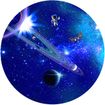 科幻星空背景墙