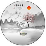 新中式意境山水装饰画
