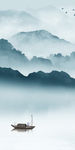 中国风山水玄关新画 文件分层画