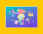 蒸汽波抽象艺术背景