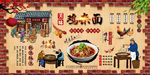 鸡杂面背景墙