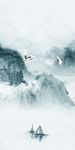 高档 山水画玄关画 TIF分层