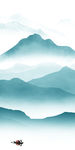 蓝色 装饰玄关背景 TIF分层