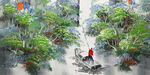 水乡江南水墨装饰画壁画