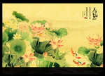 荷花九鱼图