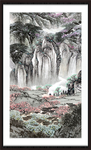 竖幅山水画