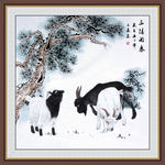 国画三羊开泰
