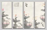 水墨荷花